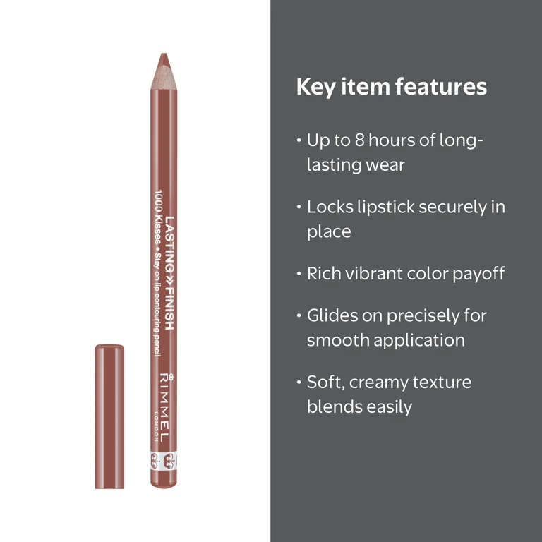 Rimmel, Lasting Finish 1000 Kisses Lip Liner, Tiramisu - Walmart.com