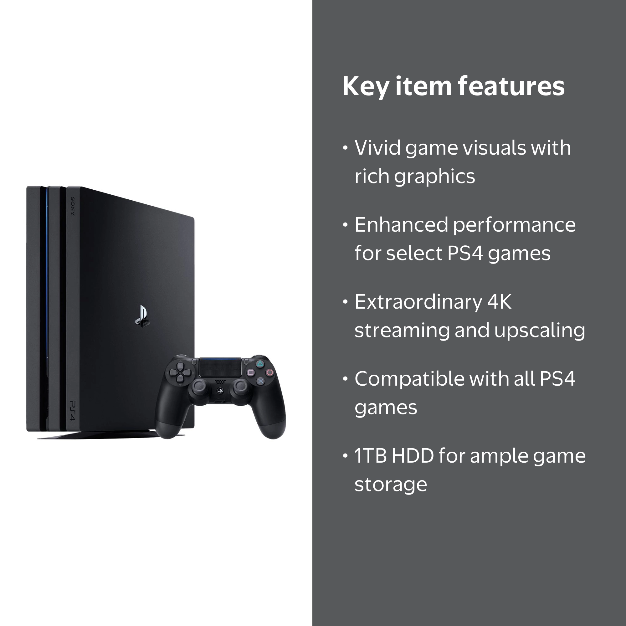 Free Shipping! Sony PlayStation 4 Pro 1TB Gaming Console, Black