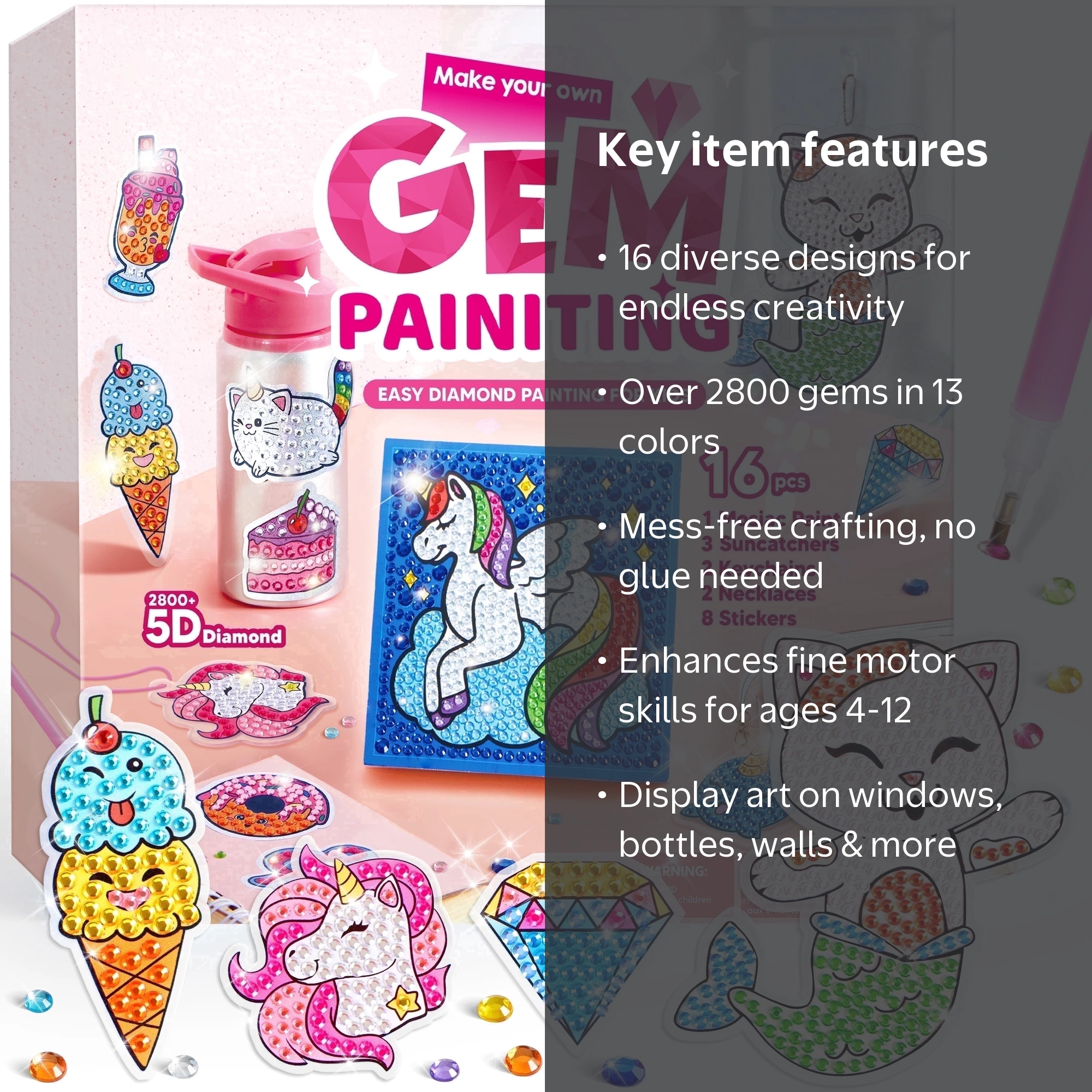 Joyfy, Art Kids Suncatcher Kit, Multicolor, 16 Projects - Walmart.com