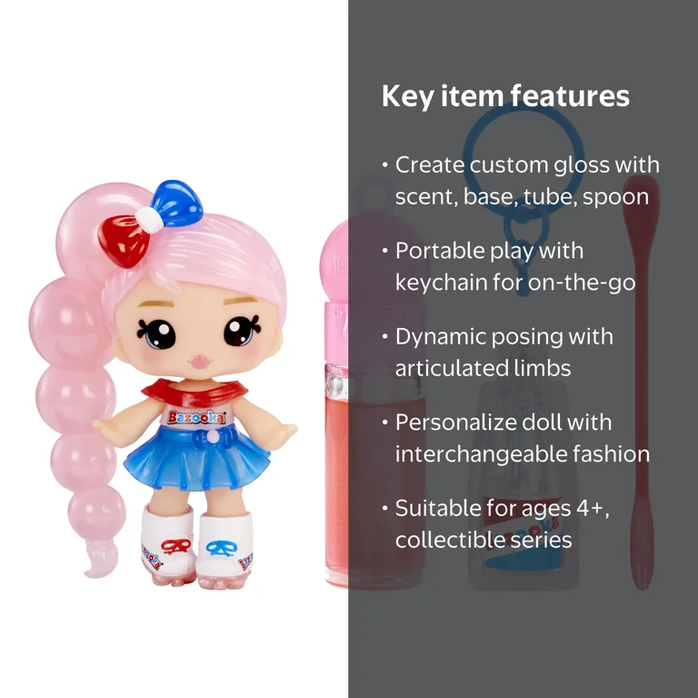 Yummiland, Lip Gloss Doll, Bubble Gum, Styles May Vary - Walmart.com