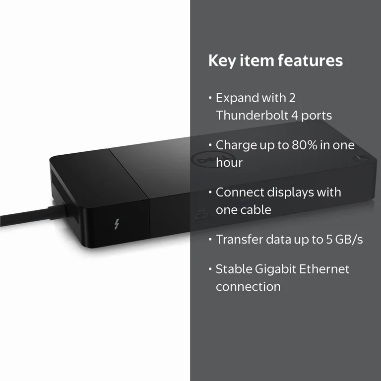 Dell, Docking Station, Thunderbolt 4, 2 Ports, 4K Display Ports