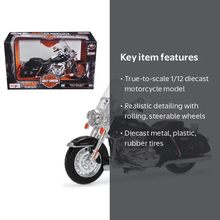 2013 Harley Davidson FLHRC Road King Classic Black 1/12 Diecast