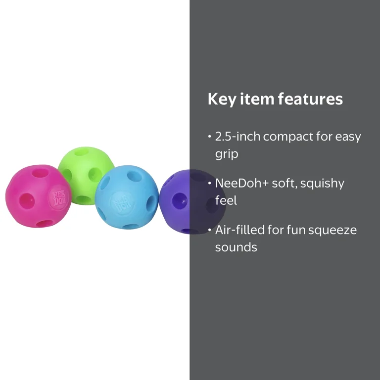 NeeDoh The Groovy Glob Happy Snappy Stress Ball Reliever, (1 color