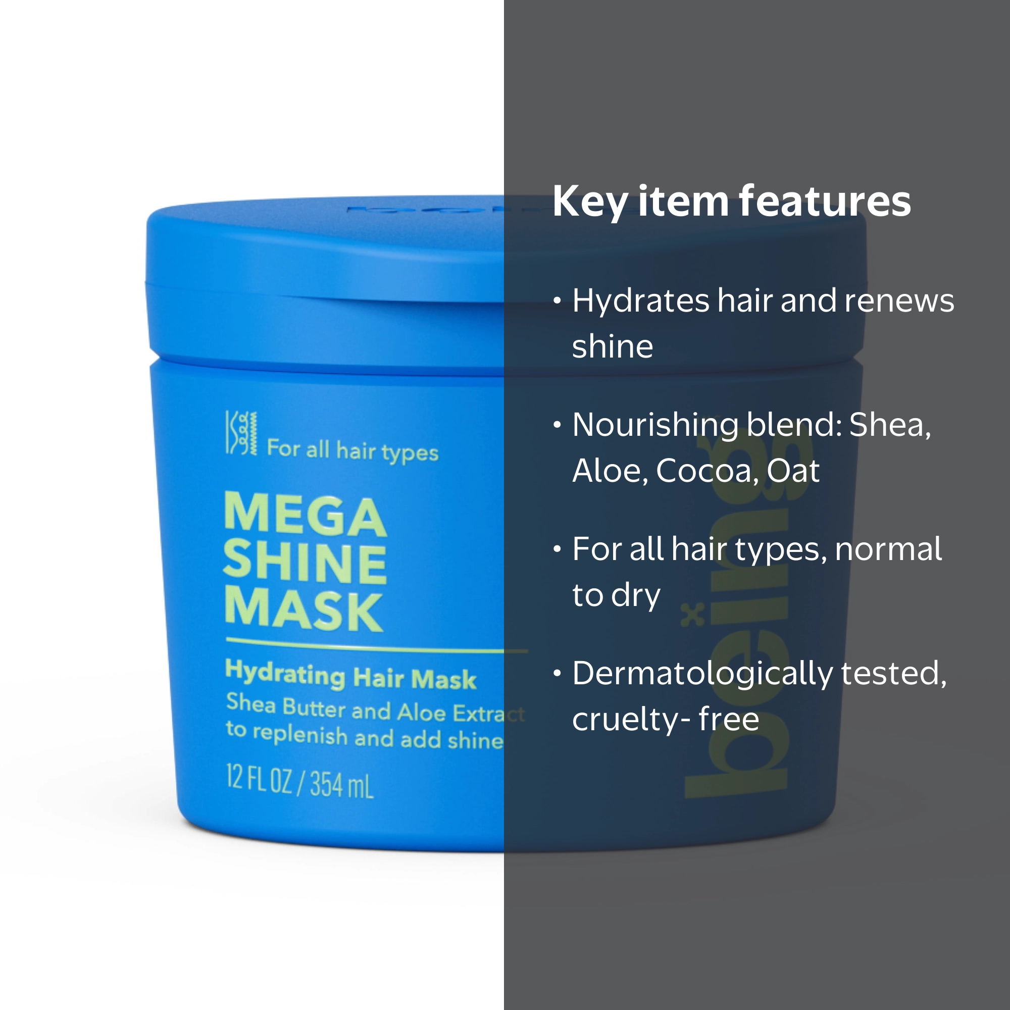 being MEGA SHINE Hydrating Hair Mask with Shea Butter and Aloe