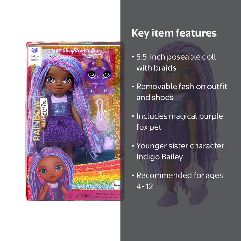 Rainbow High Littles – Indigo Bailey, Purple 5.5