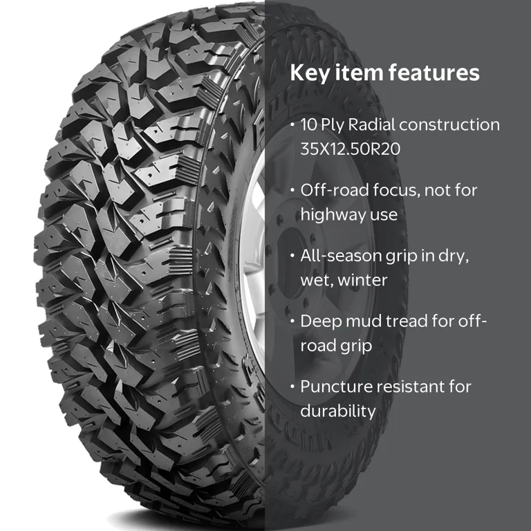 マキシス（MAXXIS）の「バックショット　Buckshot Mudder） Maxxis M/T Tire, Buckshot Mudder II MT-764, Size 35X12.50R20, 121Q