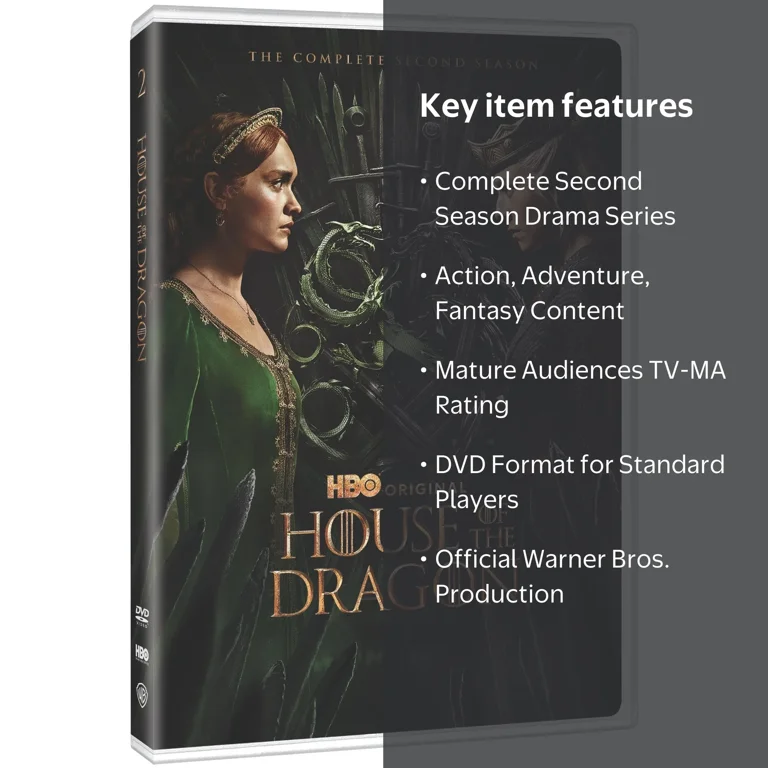 House of the Dragon: The Complete Second Season DVD, 2 Pack