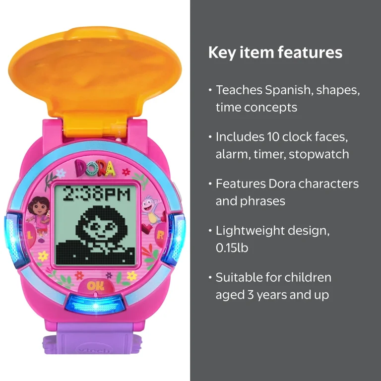 VTech Dora Time for Learning Adventure Kids Interactive Watch