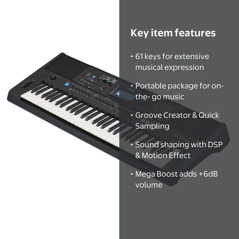 Yamaha PSRE473 61-Key High-Level Digital Piano Portable Keyboard