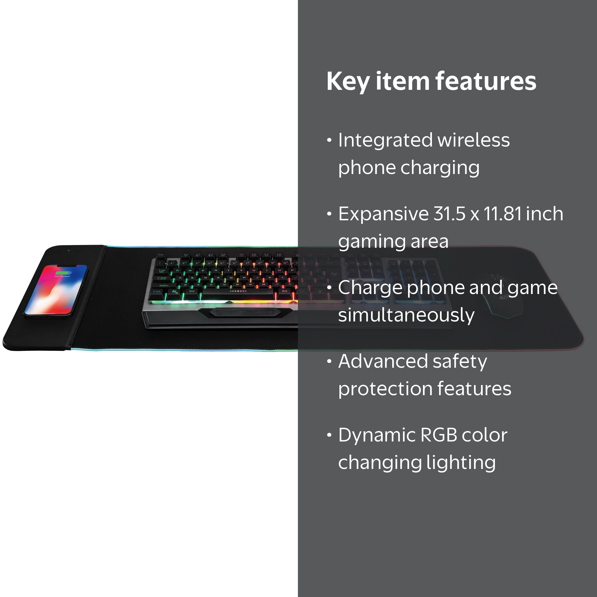iLive Gaming Mouse Pad with Wireless Charger, IAMQ212B - Walmart.com