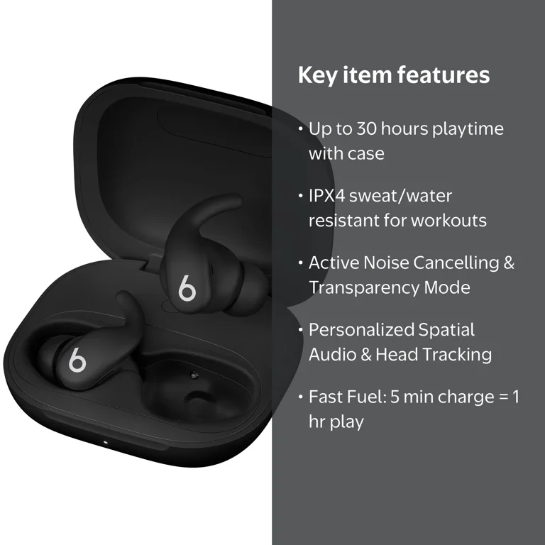 PowerBeats Fit ビーツ ワイヤレスイヤホン ブラック Powerbeats Fit - Wireless Noise-Cancelling Workout Earbuds with