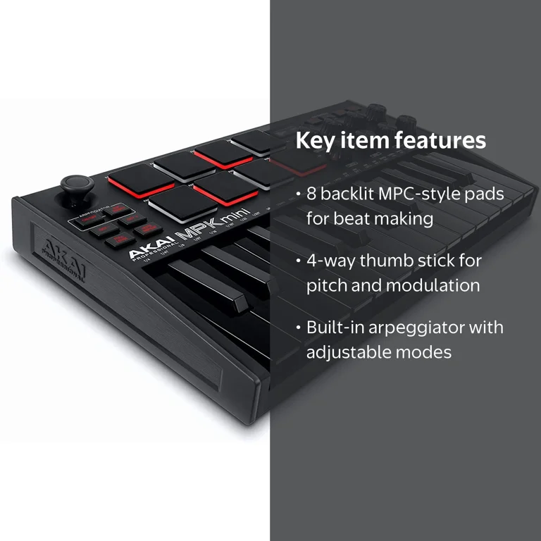 AKAI Professional, MIDI Controller, MPK Mini MK3, 25 Key USB