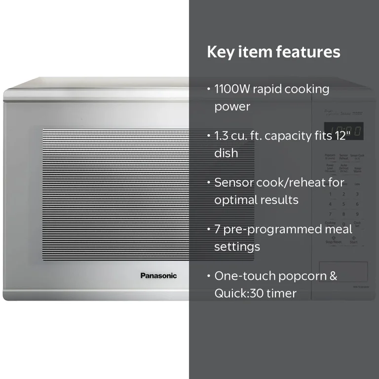Panasonic 1.3 Cu. ft. 1100W Genius Sensor Countertop Microwave