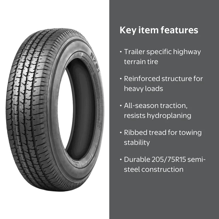 Synergy ST205/75R15 10-Ply Trailer Tire, All Season, Highway