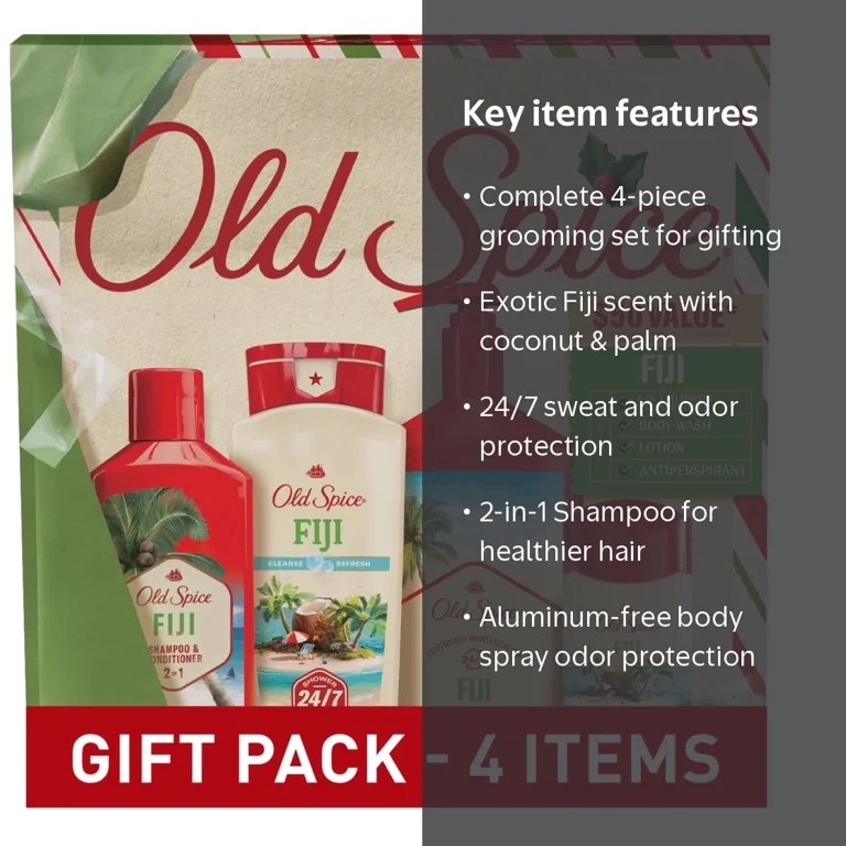 Old Spice Fiji Holiday Gift Pack for Men, Body Wash