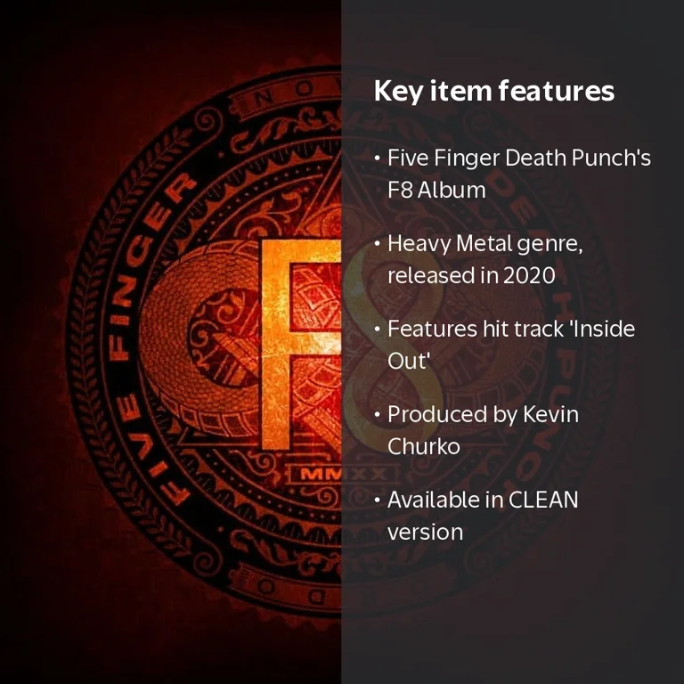 Five Finger Death Punch - F8 - Music & Performance - CD - Walmart.com