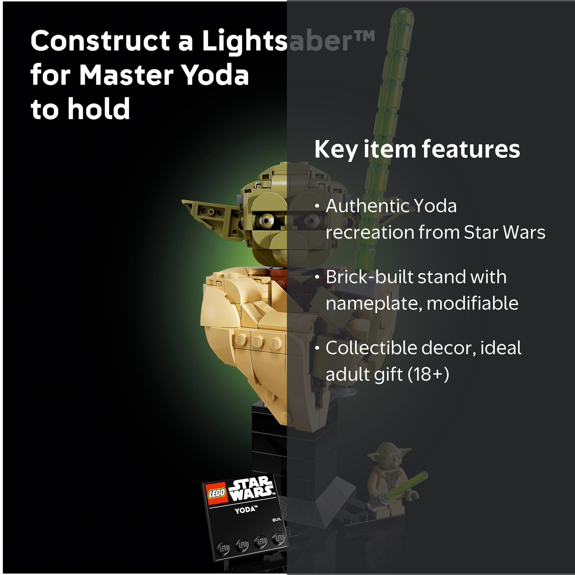 numbernineページ LEGO, Star Wars Attack of the Clones Yoda Bust, 75438, 399 Pieces