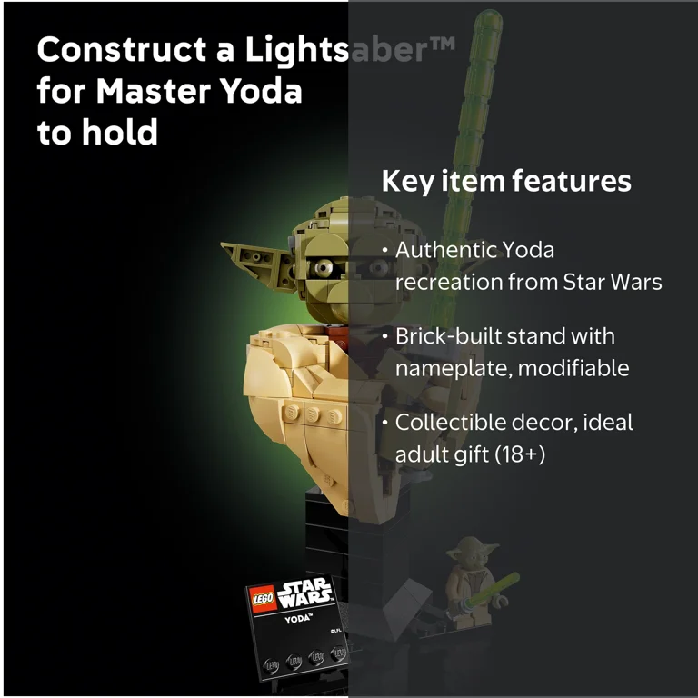 LEGO, Star Wars Attack of the Clones Yoda Bust, 75438, 399 Pieces