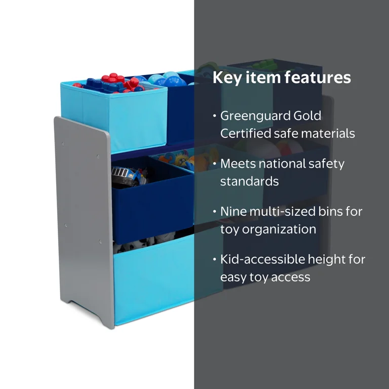 Delta Children Deluxe Multi-Bin Toy Organizer with Storage Bins