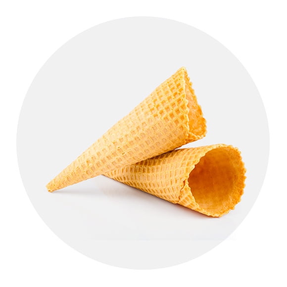Ice cream cones & toppings