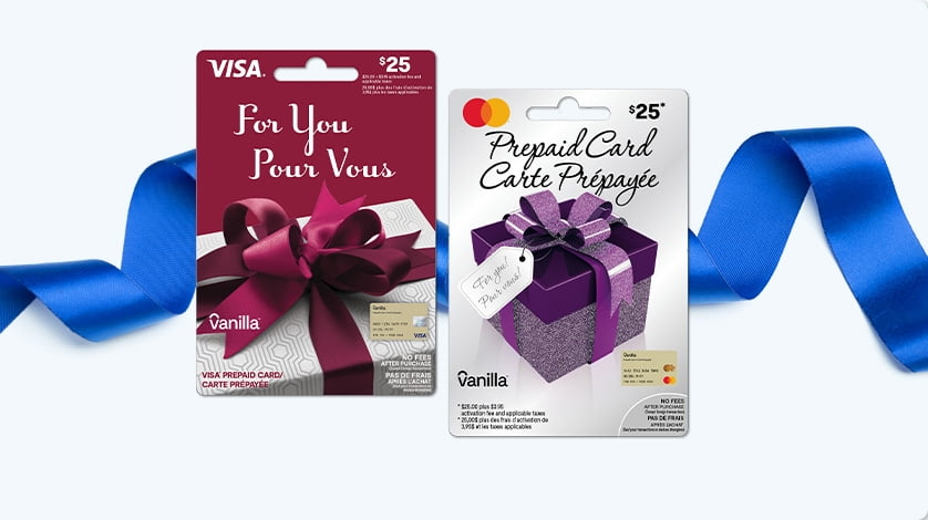 Cartes prépayées Vanilla Mastercard et Visa