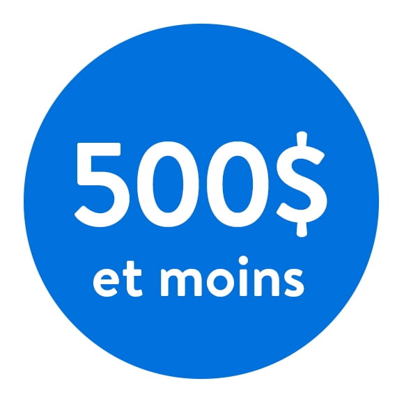 500 $ et moins