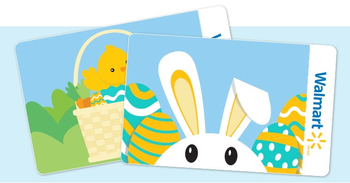 WALMART CANADA GIFT CARD EASTER BUNNY WITH EGGS NO VALUE COLLECTIBLE NEW 