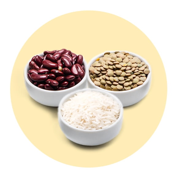 Dal, rice & beans