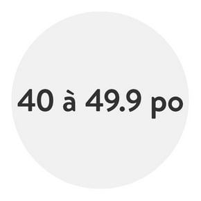 40 à 49,9 po