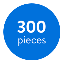 300 pieces