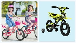 Vélo Enfant 14 Pouces – Pour Filles Et Garçons De 2 à 7 Ans, Roues Stabilisatrices Et Bouteille D'eau Incluses