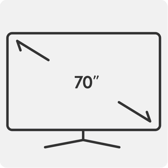 For 70"+ TVs