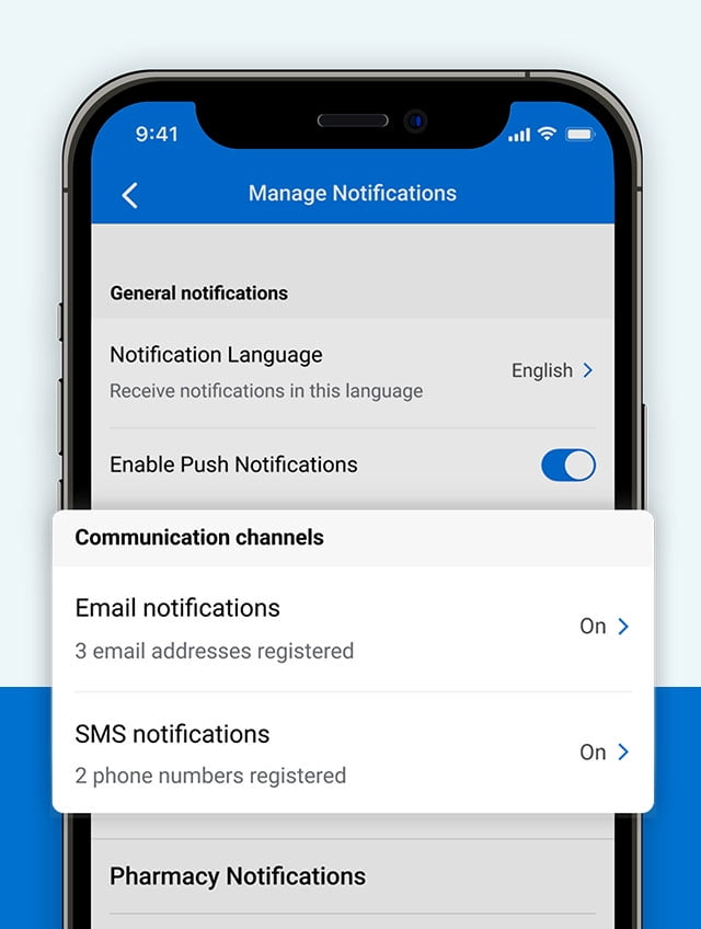 Stay updated with text and email notifications