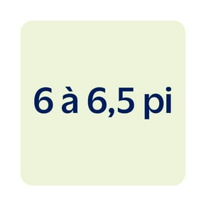 6 to 6.5 ft