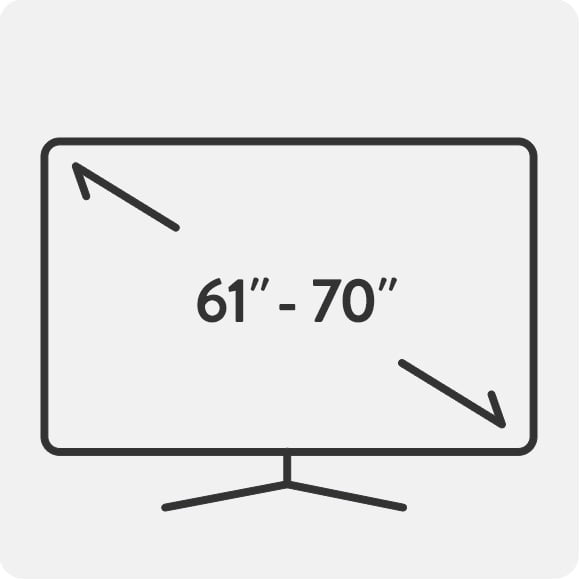 For 61" to 70" TVs