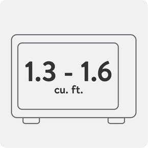 1.3 - 1.6 Cu. Ft.