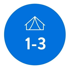 1 to 3 people