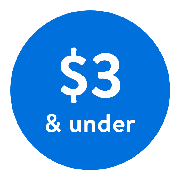 $3 & under