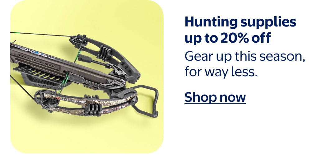Hunting supplies up to 20% off