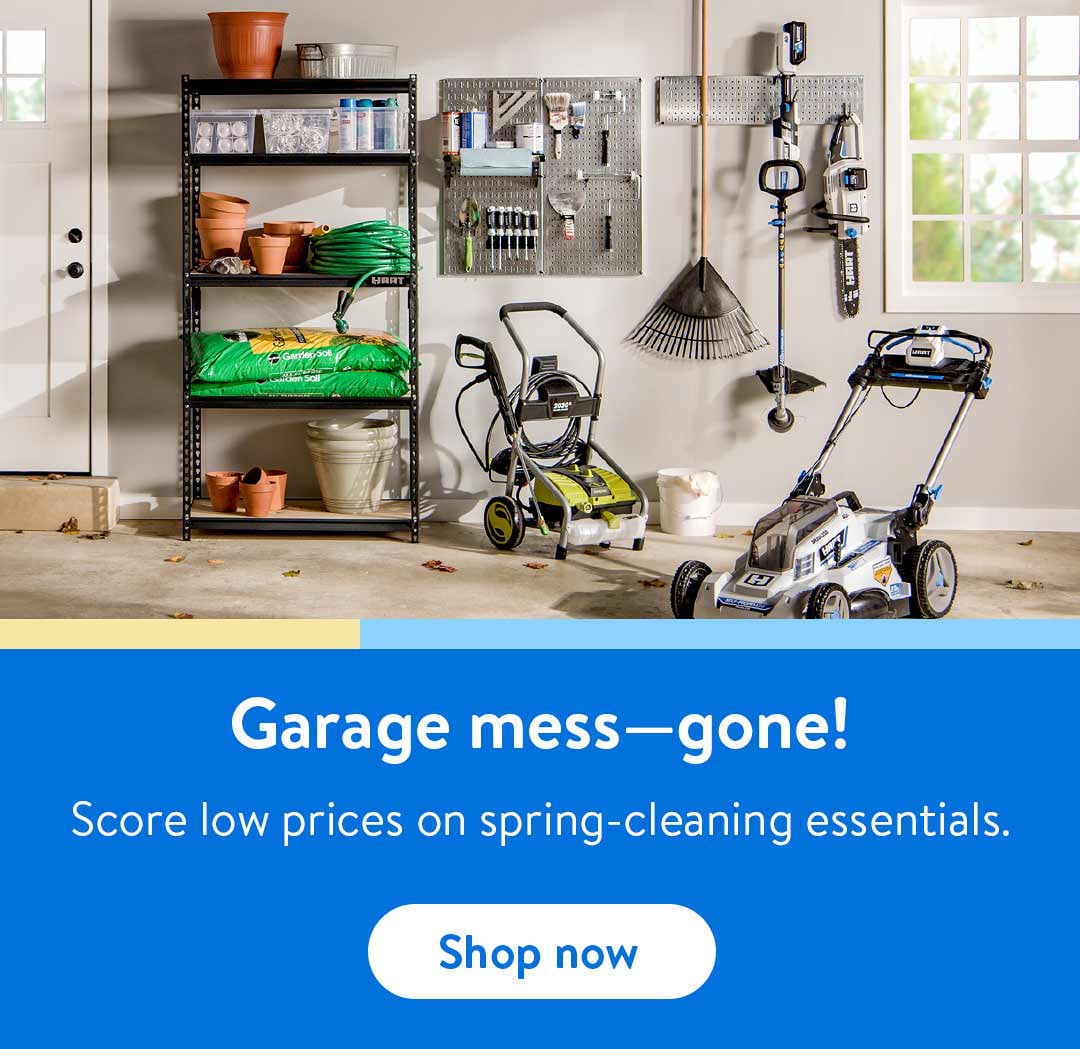 Garage mess—gone! Score low prices on spring-cleaning essentials.