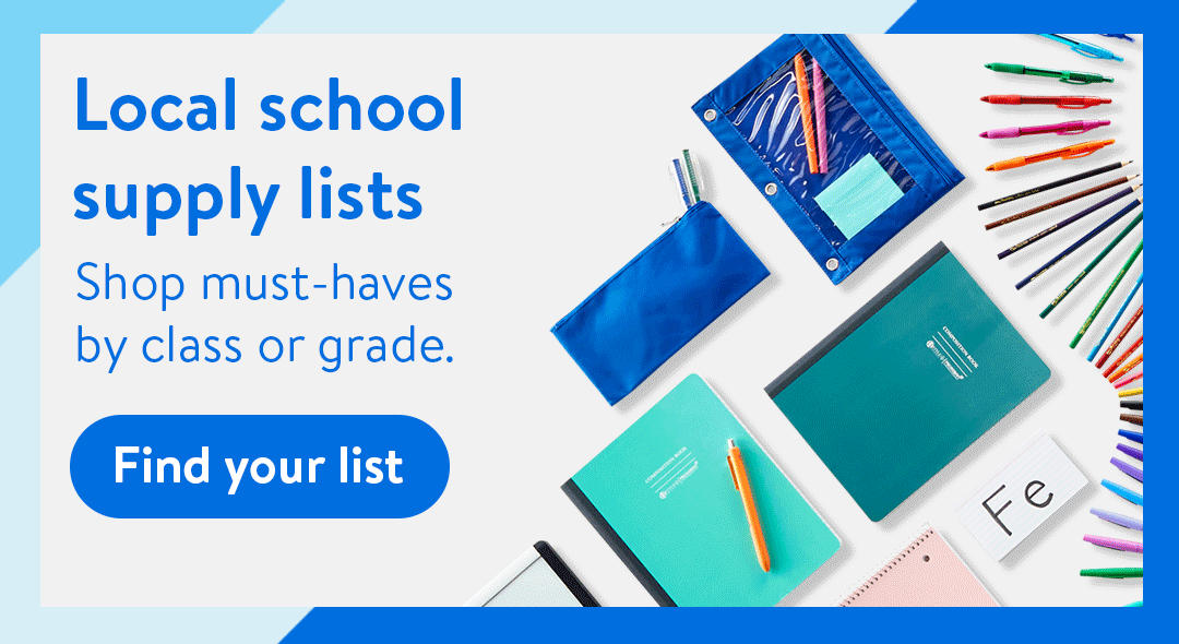 Local school supply lists
