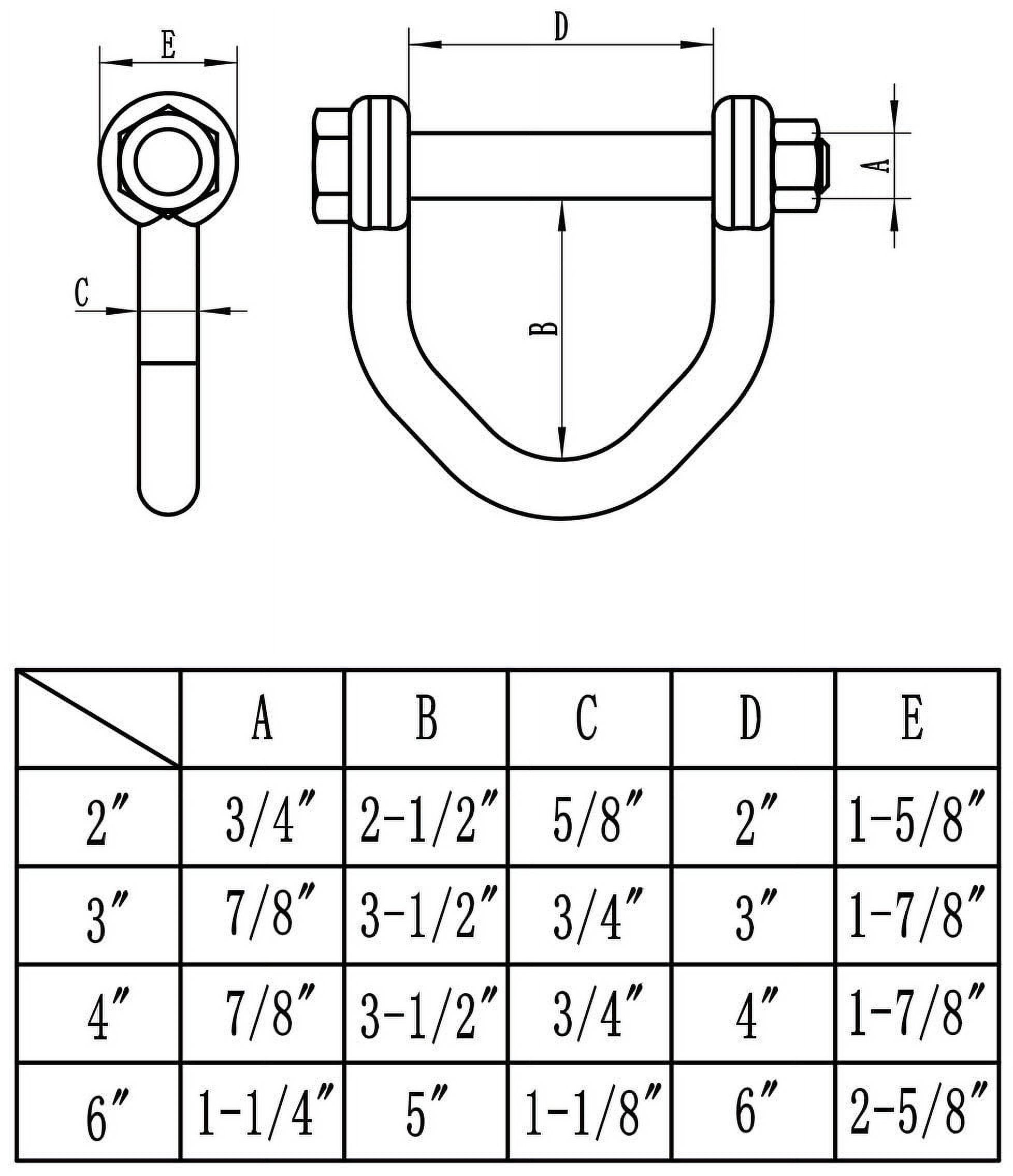  Sling Shackle Clevis HDG for Lifting Sling Straps WLL 8050 LBS