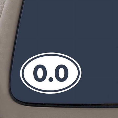0.0 Vinyl Decal | Not A Runner Decal | 5.25-Inches By 3.5-Inches | Car Truck Van SUV Laptop Macbook Wall Decals