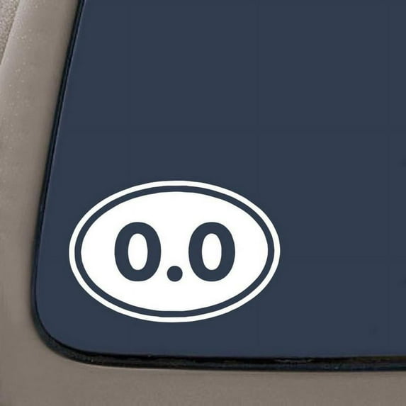 0.0 Vinyl Decal | Not A Runner Decal | 5.25-Inches By 3.5-Inches | Car Truck Van SUV Laptop Macbook Wall Decals