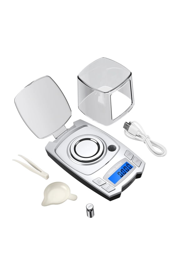 0.001g Precision Electronic Scales 100g/50g USB Charging Digital Weighing Jewelry Scale Portable Lab Weight Milligram Scale ,High Precision