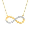 thumbnail image 1 of 0.01 g 10KT Yellow Gold Round Diamond Infinity Necklace for Women - 0.05 CTTW, 1 of 1