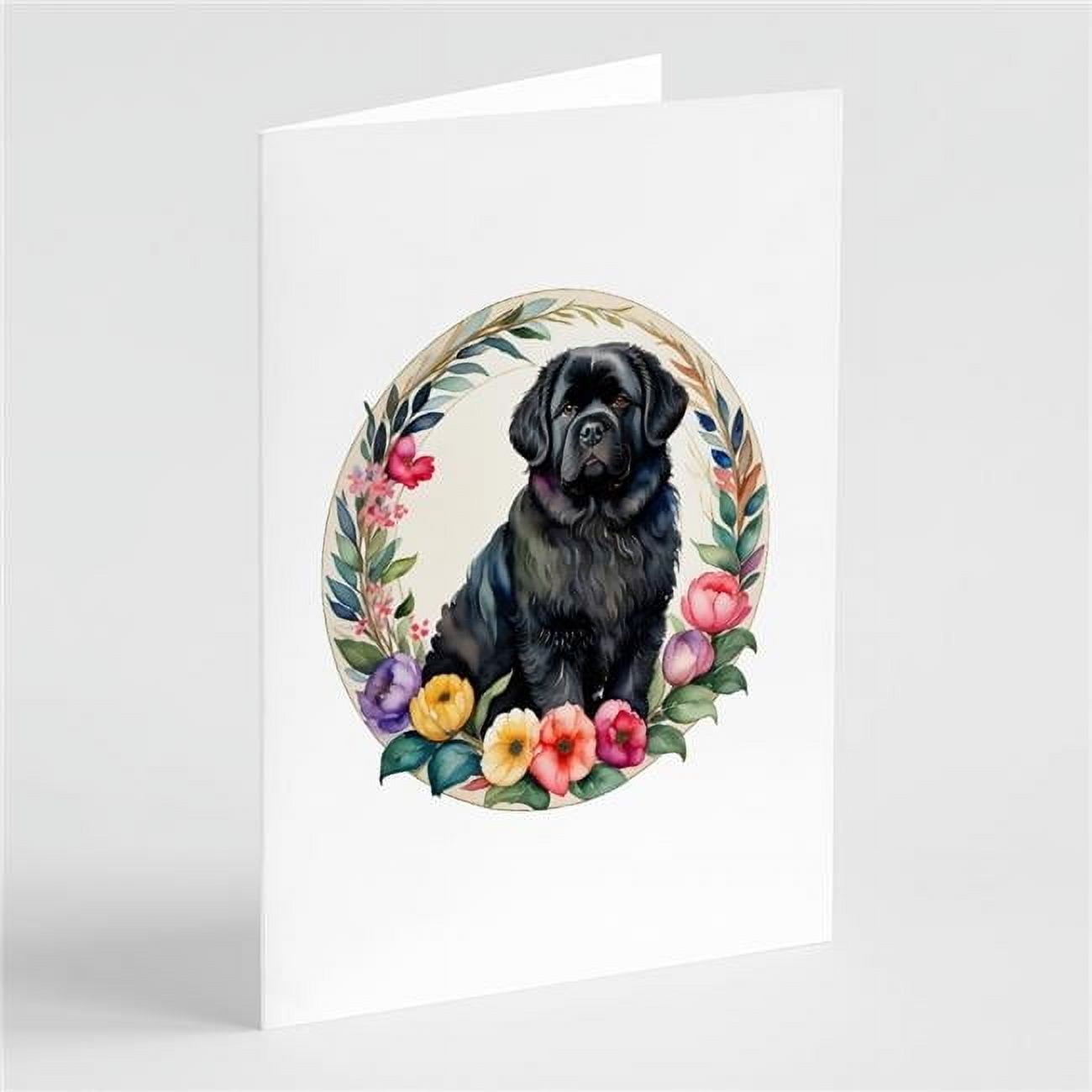 0.01 x 5 x 7 in. Foundland & Flowers Greeting Cards & Envelopes - Pack of 8