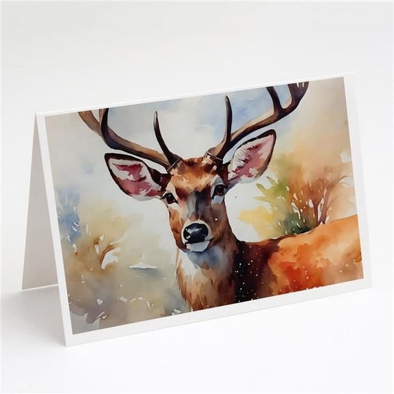 0.01 x 5 x 7 in. Unisex Deer Greeting Cards - Pack of 8