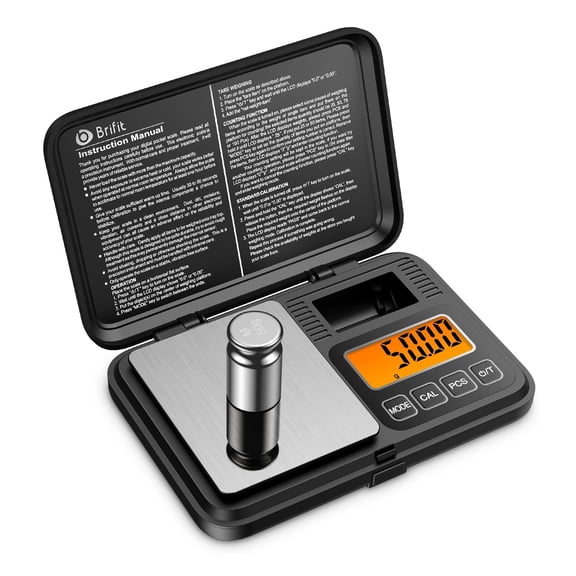 0.01g/200g Electronic Digital Scale Portable Mini Scale Precision Professional Pocket Scale with 50g Calibration Weights ,High Precision