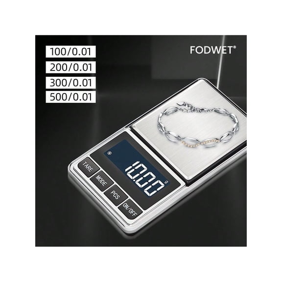 0 01g High Precision Laboratory Jewelry Gold Digital Scale Stainless Steel Anti Slip Waterproof Smart Electronic Balance Mini Portable One Key Tare LCD Backlight Un